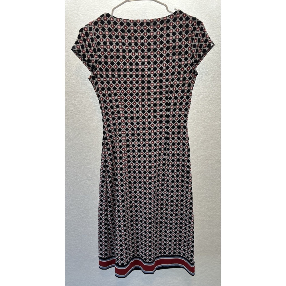 Talbots Dress Women's XS Cap Sleeve Knit Stretch Tie Front Black Blue Red Career - Picture 2 of 9